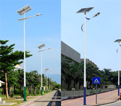 6米-12米錐桿單臂LED太陽能路燈